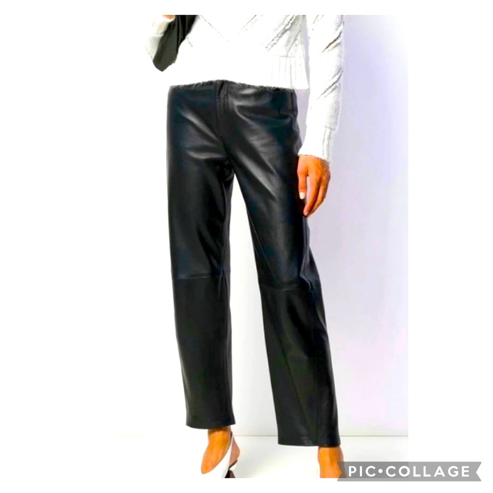 Dana Bachman 100% Lamb Skin Leather Pants Size 8